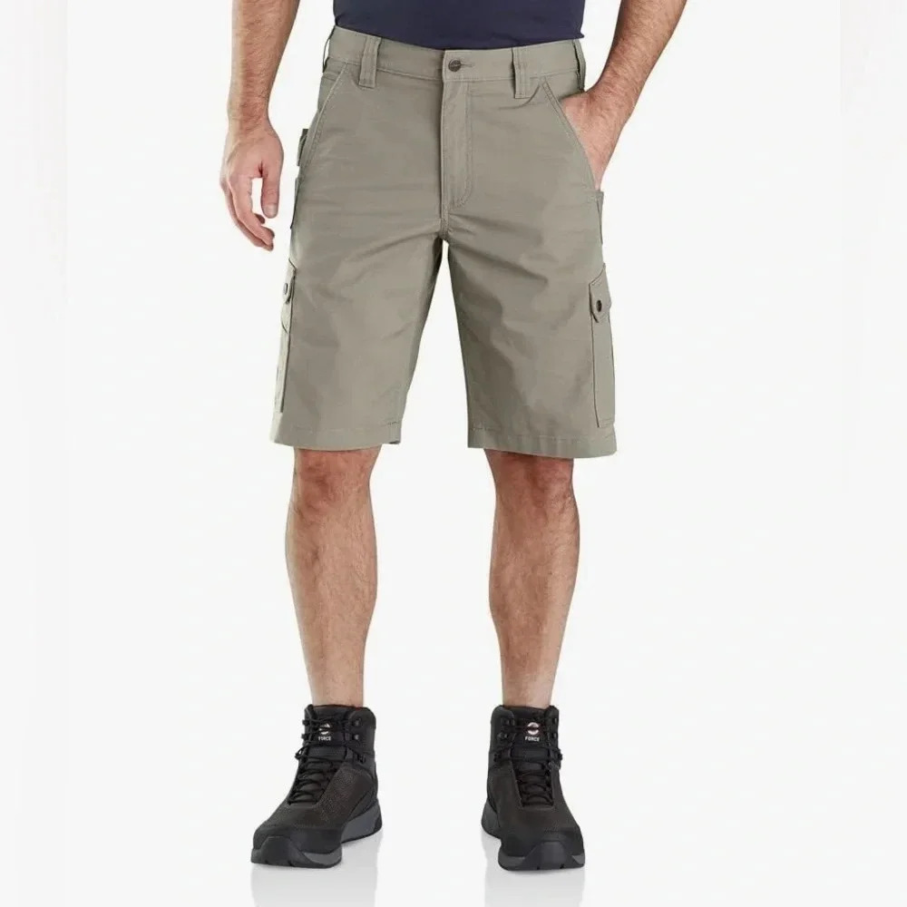 Men’s Carhartt Relaxed Fit Rugged Flex Rigby Khaki Cargo Shorts Size 46X11 NWT